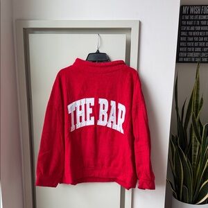 Red 'The Bar' Sweatshirt Terrycloth